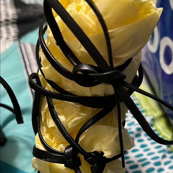 Vince Camuto Black Lace-Up Sandals - Picture 4 of 7